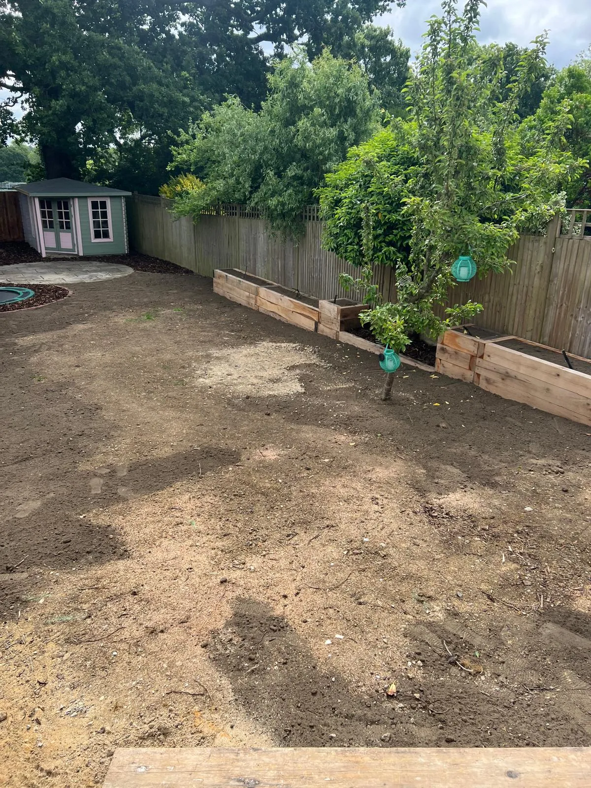 Taken back to bare soil.